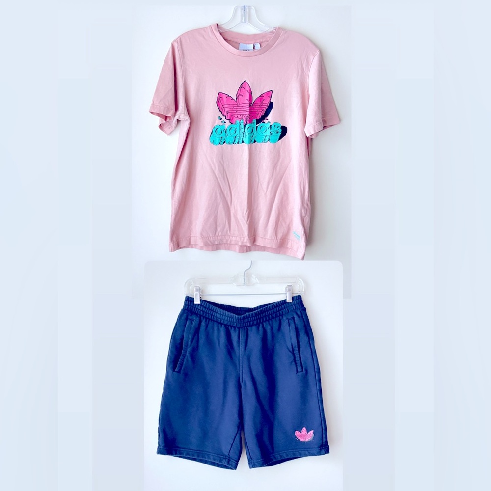 Adidas Men’s Originals 5 As Tee Logo Shirt and Short Set Small